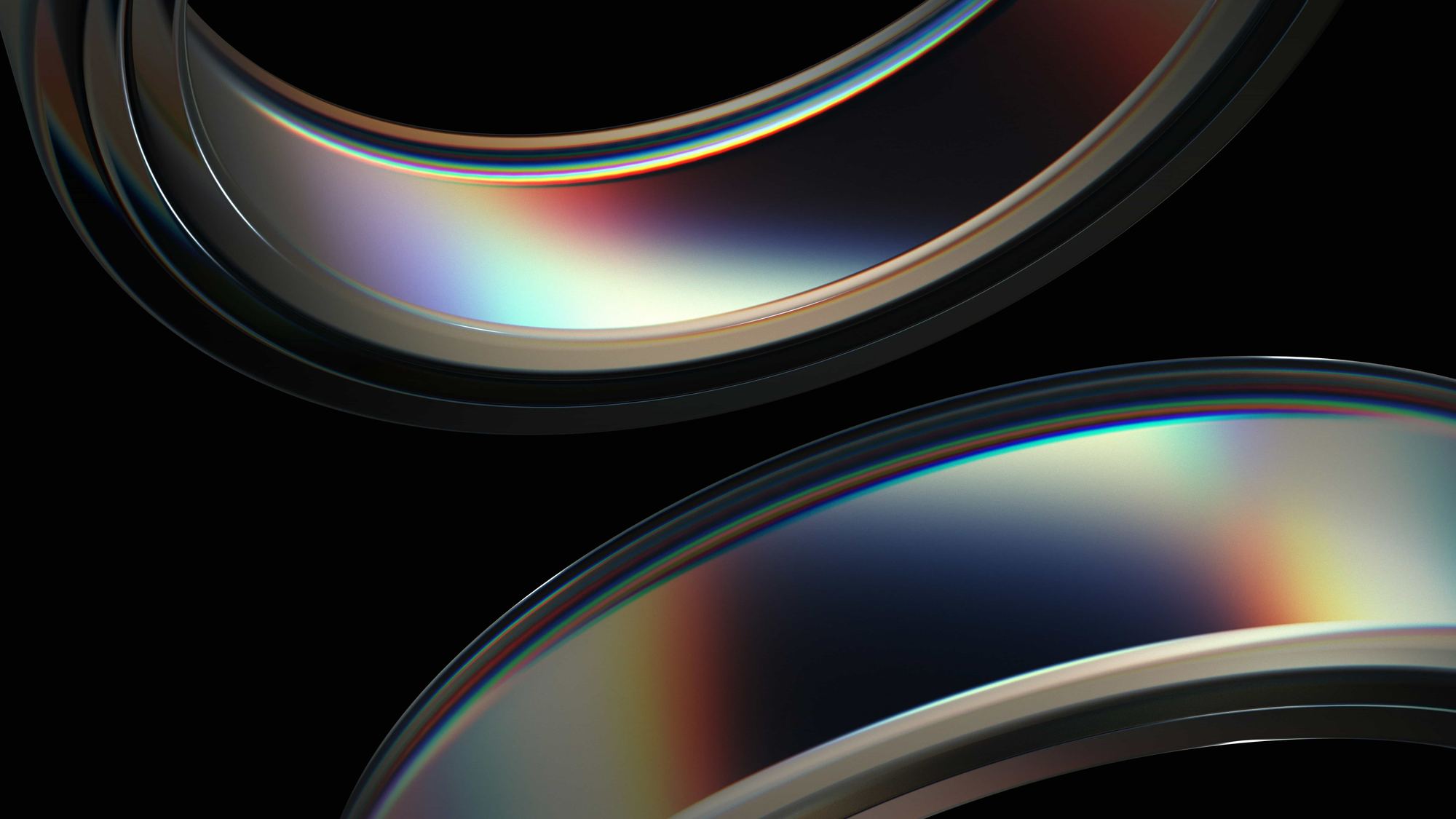 Iridescent curves on black